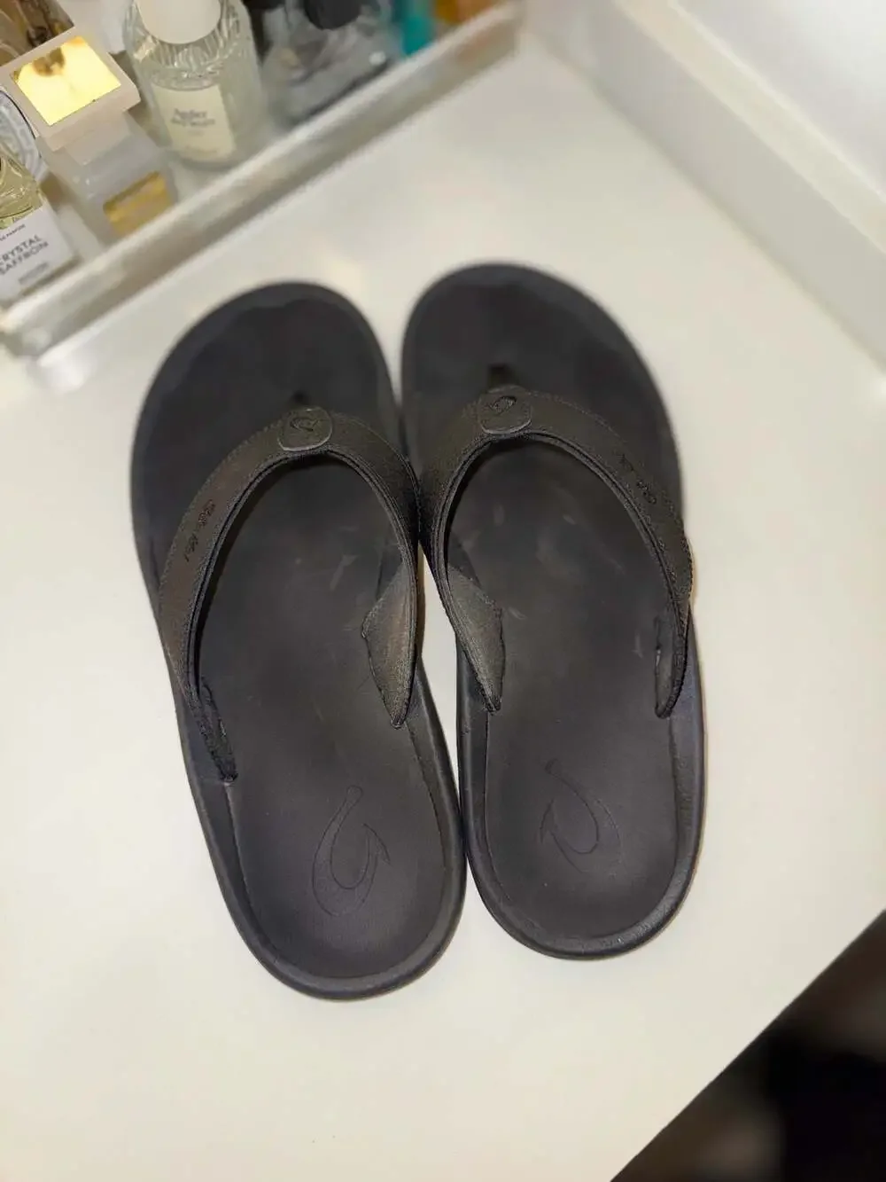 OluKai Ohana Men's Beach Sandals Black Size 11